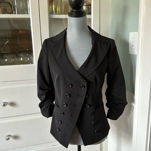 Pristine Elizabeth and James Olsen twin double breasted ruched sleeve blazer 8